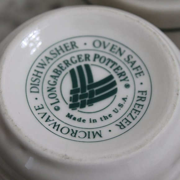 Longaberger Mugs Set of 4 Heritage Green EUC - Picture 2 of 3